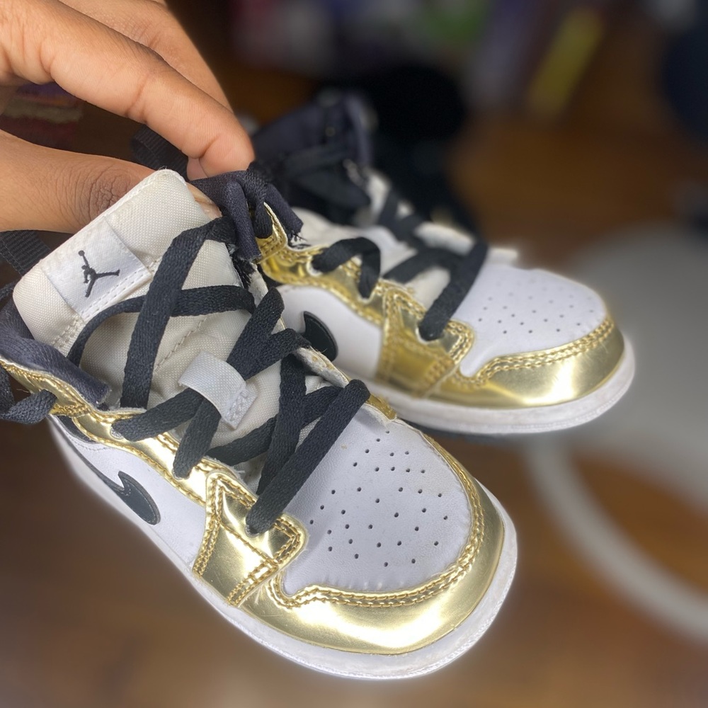 Toddler Kids' Air Jordan 1 Mid SE TD 'Metallic